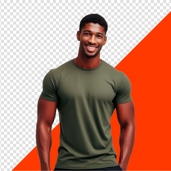 JOVEM SORRINDOCOM CAMISA VERDE BÁSICA