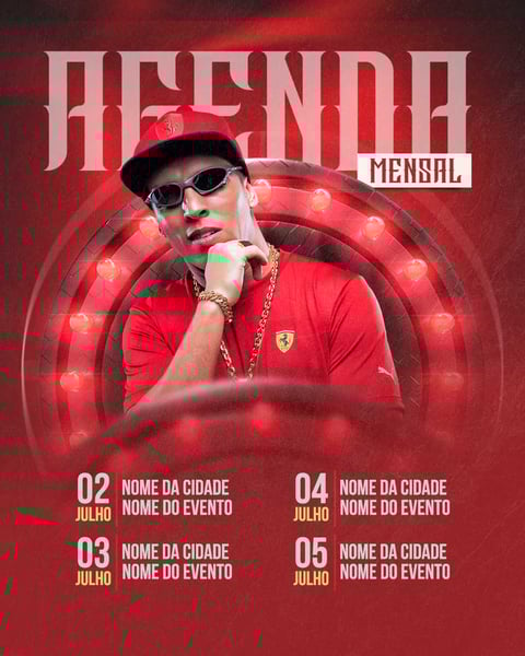 FLYER ARTISTA AGENDA DE SHOWS FEED