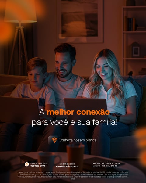 A MELHOR CONEXÃO PARA VOCÊ E SUA FAMÍLIA SOCIAL MEDIA PSD EDITÁVEL