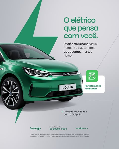 Carros Elétrico Social Media PSD Editável 