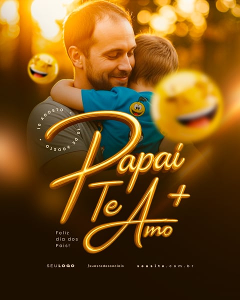 DIA DOS PAIS 10 DE AGOSTO SOCIAL MEDIA PSD EDITÁVEL 4