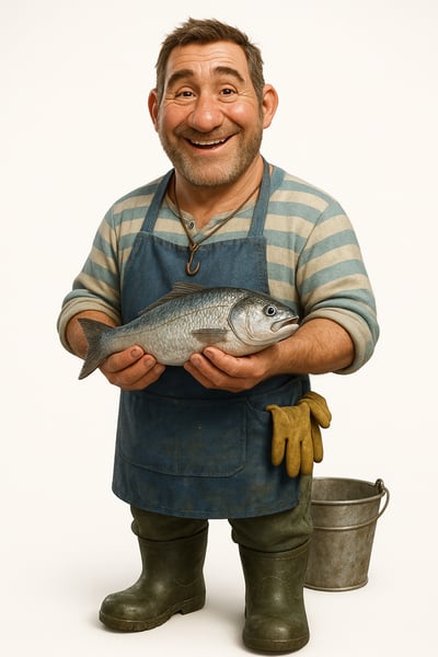 CKR RETRATO DE PESCADOR FELIZ COM AVENTAL AZUL COM FUNDO BRANCO (1)