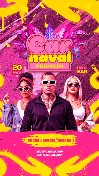 FLYER PARA EVENTOS 2026 CARNAVAL PREMIUM STORY