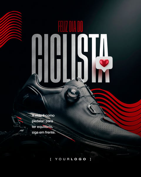 DIA DO CICLISTA SIGA EM FRENTE SOCIAL MEDIA PSD EDITÁVEL