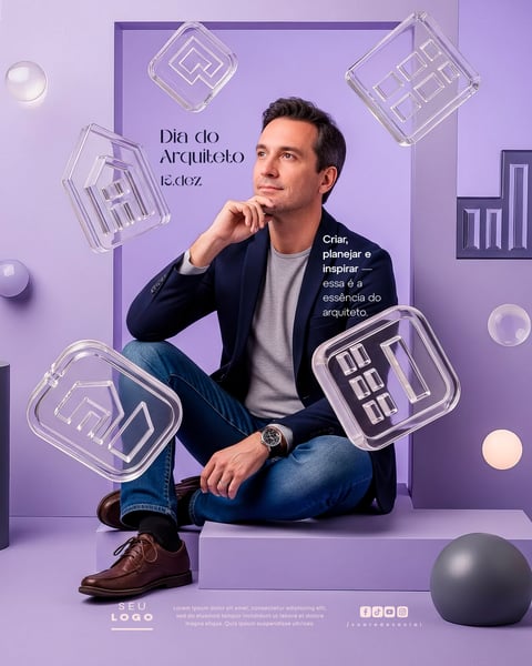 DIA DO ARQUITETO 15 DE DEZEMBRO SOCIAL MEDIA PSD EDITÁVEL 1