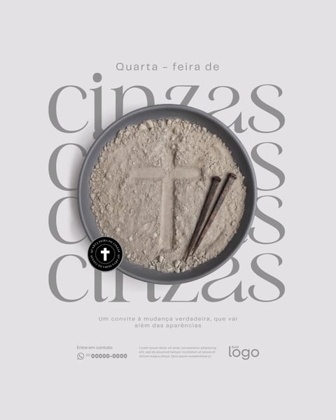 Quarta Feira de Cinzas 18 de Fevereiro Social Media PSD Editáve