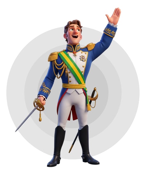 Mascote 7 de setembro independência do Brasil