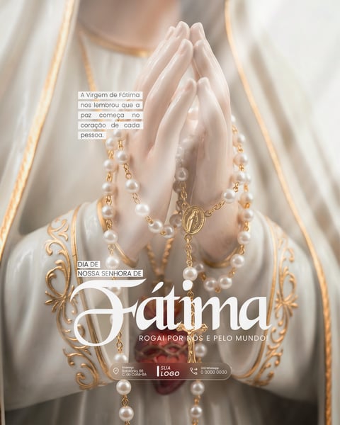 NOSSA SENHORA DE FÁTIMA 13 DE MAIO SOCIAL MEDIA PSD EDITÁVEL 2