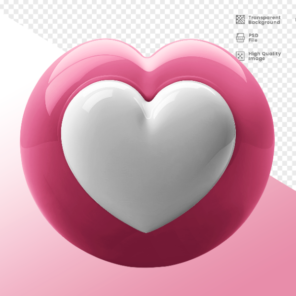 CORAÇÃO -  ELEMENTO 3D CORAÇÃO  PARA COMPOSIÇÃO