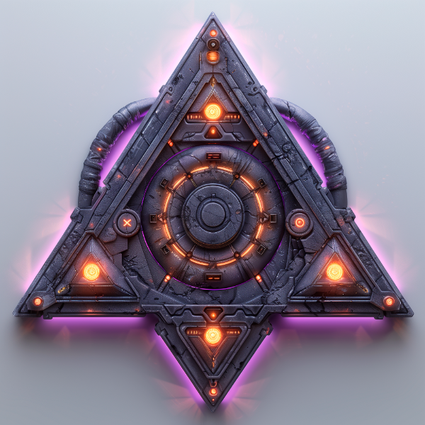 ELEMENTO 3D FUTURISTA | COM LUZES NEON | IMAGEM