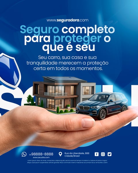 Seguradora Social Media PSD Editável 4