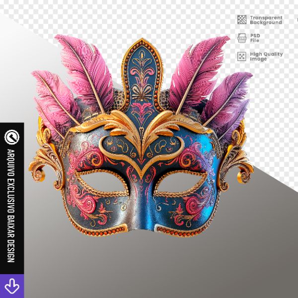 MÁSCAR DE CARNAVAL - ELEMENTO PARA COMPOSIÇÃO