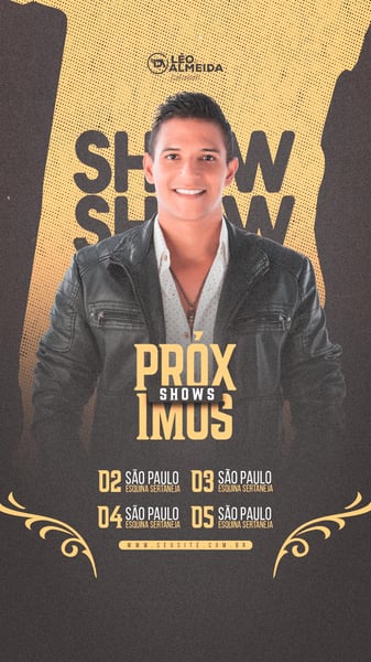 FLYER ARTISTA AGENDA DE SHOWS STORIES