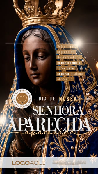 DIA DE NOSSA SENHORA APARECIDA SOCIAL MEDIA FLYER PSD EDITÁVEL STORY
