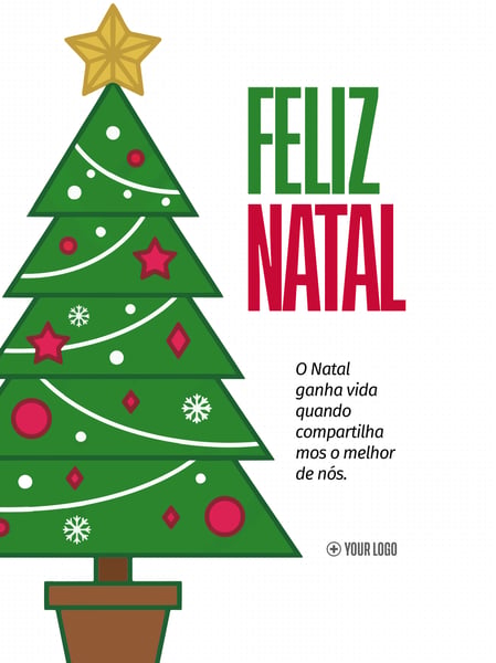 Feliz Natal Árvore Decorada Social Media Flyer PSD Editável