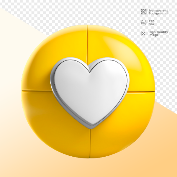 CORAÇÃO -  ELEMENTO 3D CORAÇÃO  PARA COMPOSIÇÃO