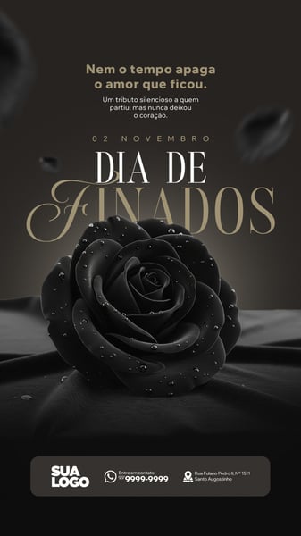 DIA DE FINADOS 02 DE NOVEMBRO SOCIAL MEDIA STORY PSD EDITÁVEL