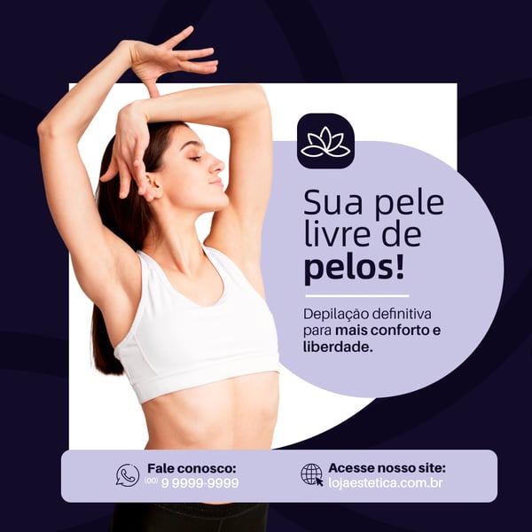 DERMATOLOGISTA DEPILAÇÃO DEFINITIVA FEED PSD EDITÁVEL