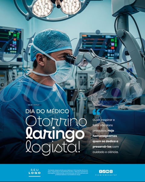 DIA DO MÉDICO OTORRINOLARINGOLOGISTA 3 DE MARÇO SOCIAL MEDIA PSD EDITÁVEL 2