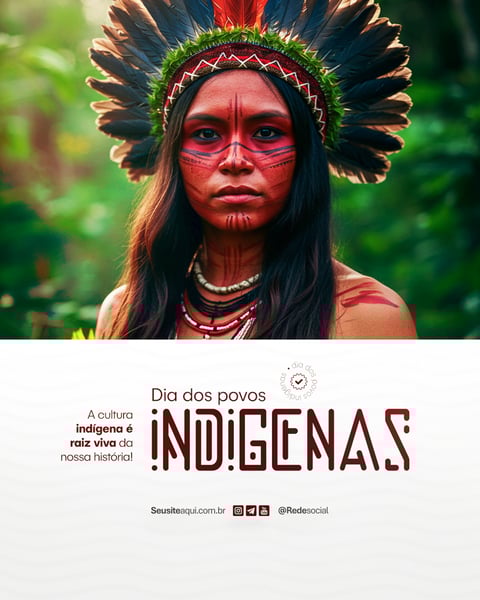 LAL DIA DOS POVOS INDÍGENAS - DIA DO ÍNDIO - 19 DE ABRIL SOCIAL MEDIA PSD EDITÁVEL (12)