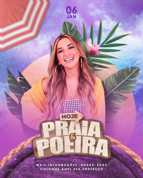 FLYER EVENTO PRAIA E POEIRA FEED