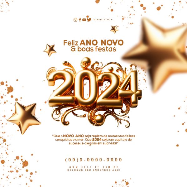 FELIZ ANO NOVO E BOAS FESTAS 2024
