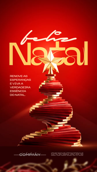 FELIZ NATAL ÁRVORE DOURADA SOCIAL MEDIA FLYER PSD EDITÁVEL STORY