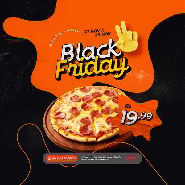 YZI PIZZARIA BLACK FRIDAY SOCIAL MEDIA TEMPLATE PSD