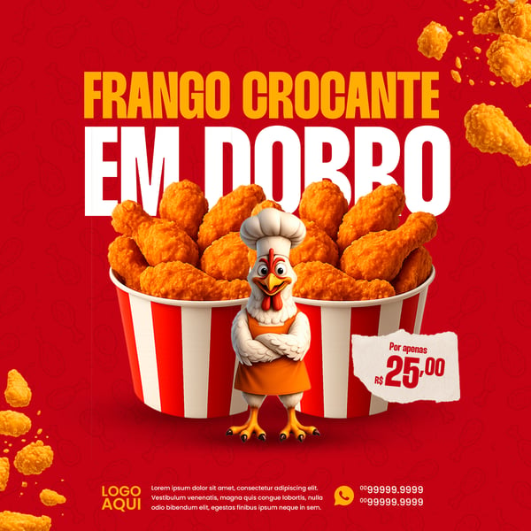 SOCIAL MEDIA FASTFOOD FRANGO RESTAURANTE