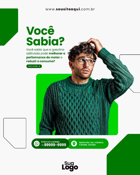 FEED VERTICAL - POSTO DE COMBUSTÍVEL, GASOLINA - SOCIAL MEDIA | PSD EDITÁVEL