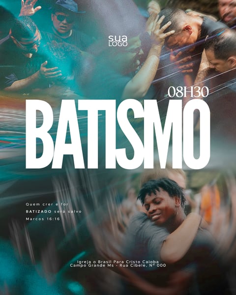 FLYER GOSPEL BATISMO FEED - PSD