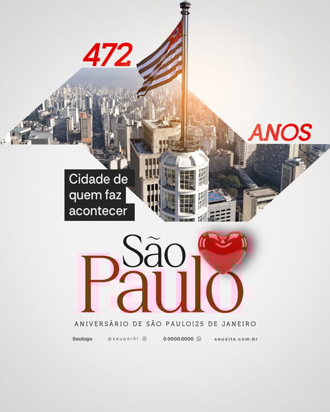 ANIVERSÁRIO DE SÃO PAULO FLYER PSD 1