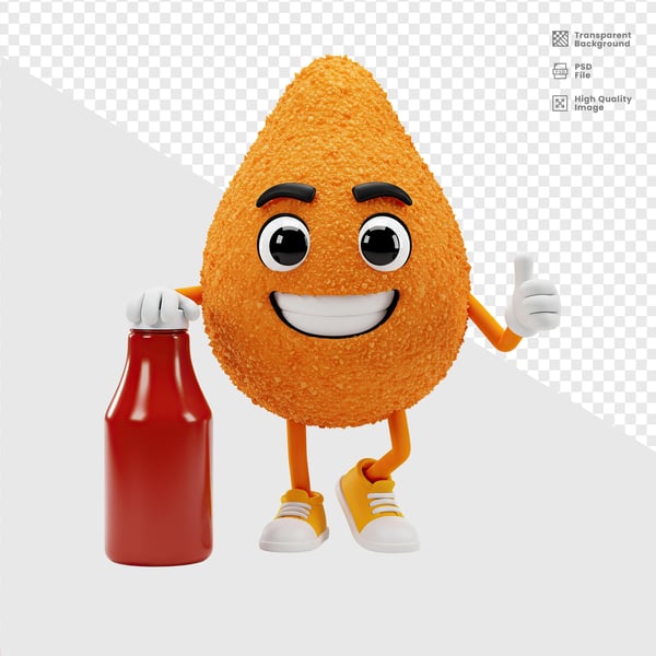 MASCOTE 3D COXINHA 15