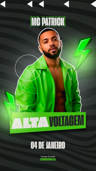 FLYER EVENTO SHOW ALTA VOLTAGEM PSD STORY 28