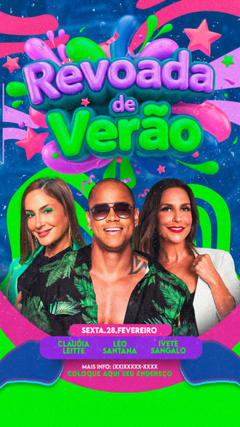 FLYER PARA EVENTOS REVOADA DE VERÃO 2 STORYS
