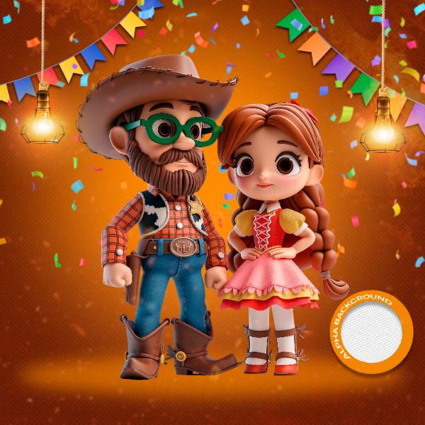 MASCOTES DE FESTA JUNINA MODELO 101