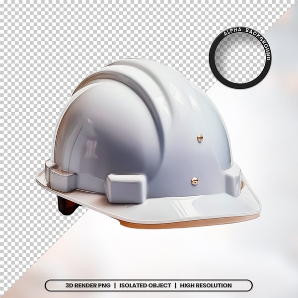 3D RENDER CAPACETE DE SEGURANÇA ELEMENTO ÍCONE PSD PNG
