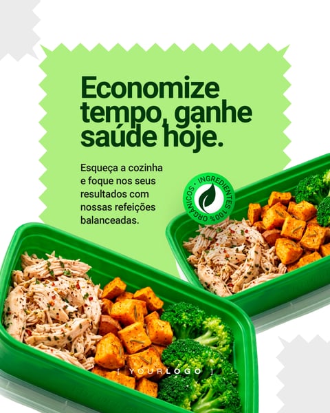 MARMITA FITNESS ECONOMIZE TEMPO SOCIAL MEDIA PSD EDITÁVEL