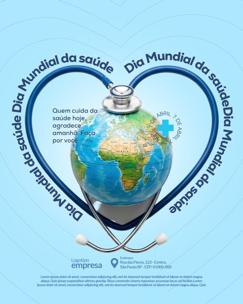 Dia Mundial da Saúde 7 de Abril PSD Editável