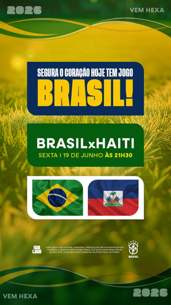 FLYER FUTEBOL BRASIL X HAITI PSD EDITÁVEL 2 ST