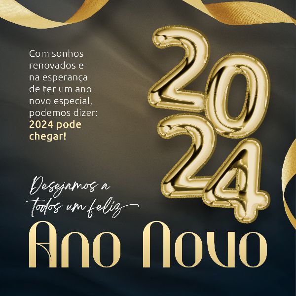 SOCIAL MEDIA - ANO NOVO FELIZ 2024 - NEW YEAR HAPPY 2024 - 01 FEED QUADRADO