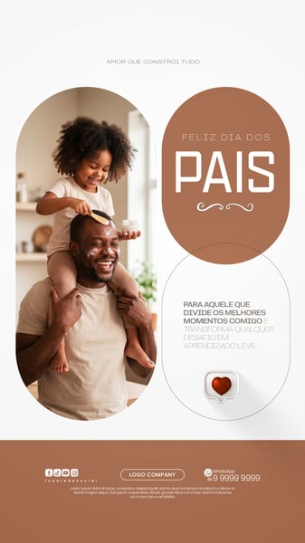 DIA DOS PAIS HOMENAGEM E CAMPANHAS ESPECIAIS SOCIAL MEDIA PSD EDITÁVEL 5 STORY
