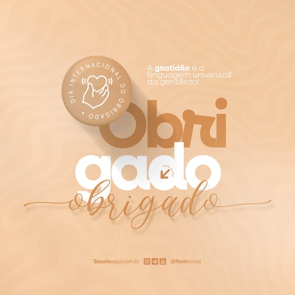 DIA INTERNACIONAL DO OBRIGADO 11 DE JANEIRO DIA DO OBRIGADO SOCIAL MEDIA PSD EDITÁVEL