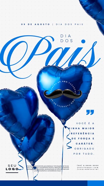 DIA DOS PAIS 09 DE AGOSTO STORY SOCIAL MEDIA PSD EDITÁVEL 3