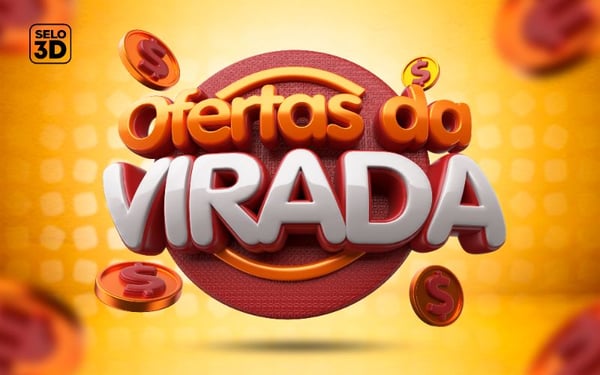 SELO 3D OFERTAS DA VIRADA