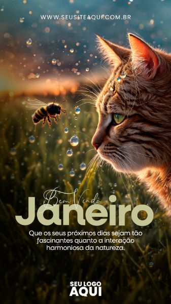 STORY | BEM VINDO JANEIRO | FÉRIAS | INÍCIO DE UM ANO NOVO | PSD EDITÁVEL