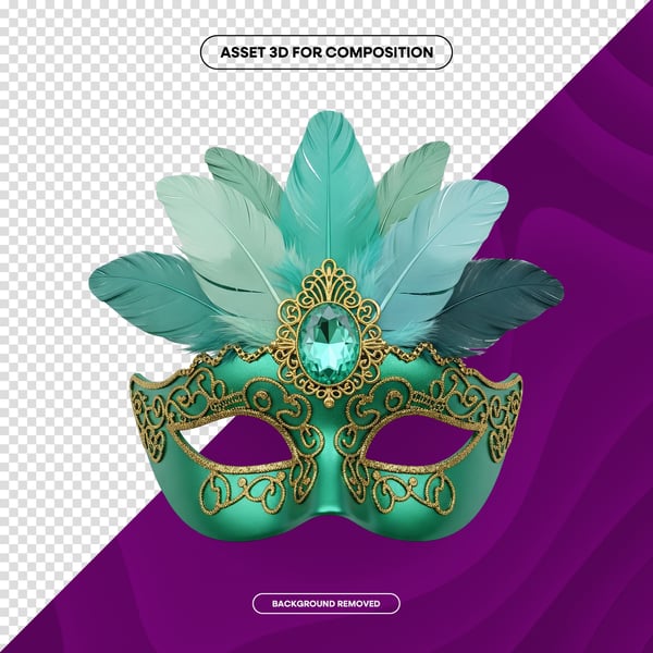 MÁSCARA DE CARNAVAL FESTA BRASIL PNG COMPOSIÇÃO 80 EDITADO
