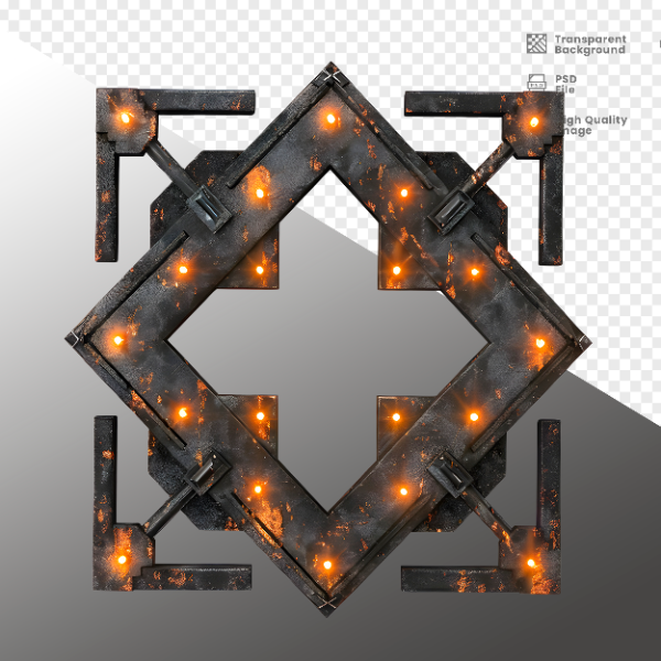 ELEMENTE DE FERRO COM LUZ - ELEMENTO 3D PARA COMPOSIÇÃO - IRON