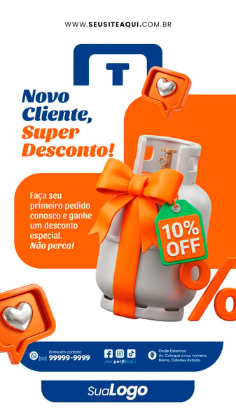 STORY DISTRIBUIDORA DE GÁS SOCIAL MEDIA PSD EDITÁVEL TEMPLATE 09