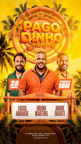 FLYER PARA SHOWS PAGODINHO SUNSET STORY 221